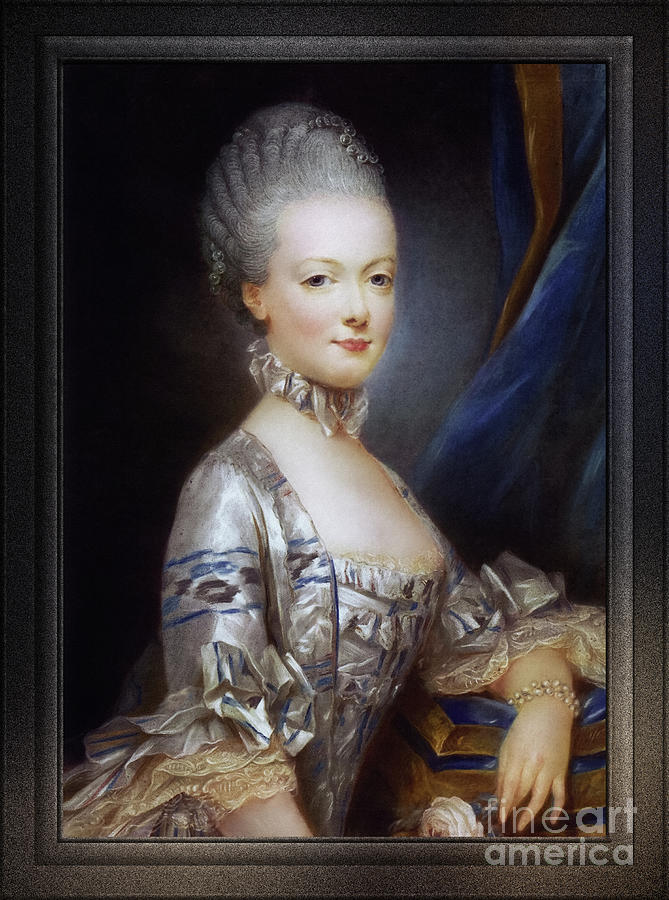 Archduchess Maria Antonia of Austria by Joseph Ducreux Classical Fine Art Old Masters Reproduction Painting by Rolando Burbon