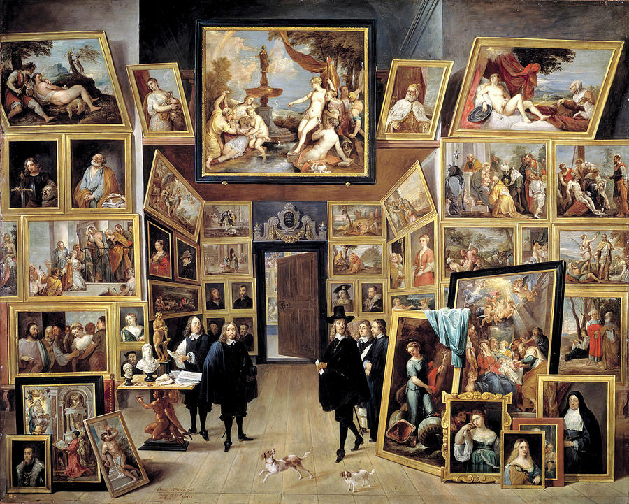 Archdukde Leopold Wilhem in His Paintings Gallery in Brussels Painting by David Teniers the Younger
