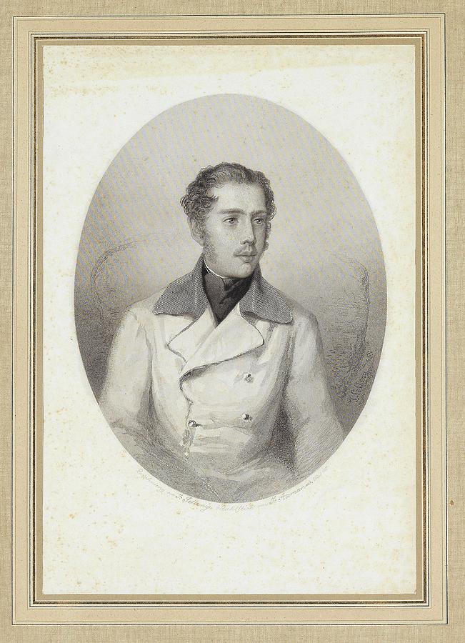 Archduke Carl Ludwig  Steel Engraving After A Drawing By J. Sellely, Steel Engraving By Painting