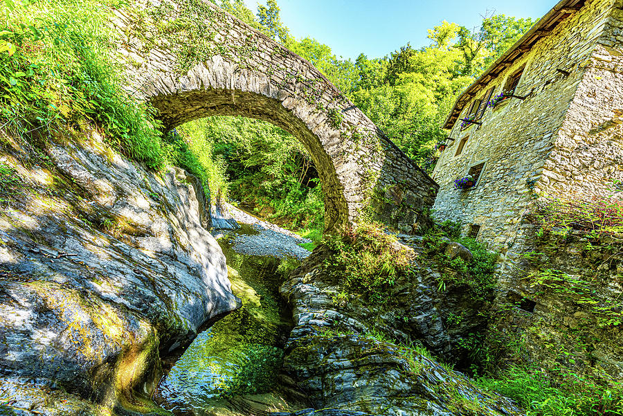 Arched Bridge in Northern Italy Photograph by Stewie Strout - Fine Art ...