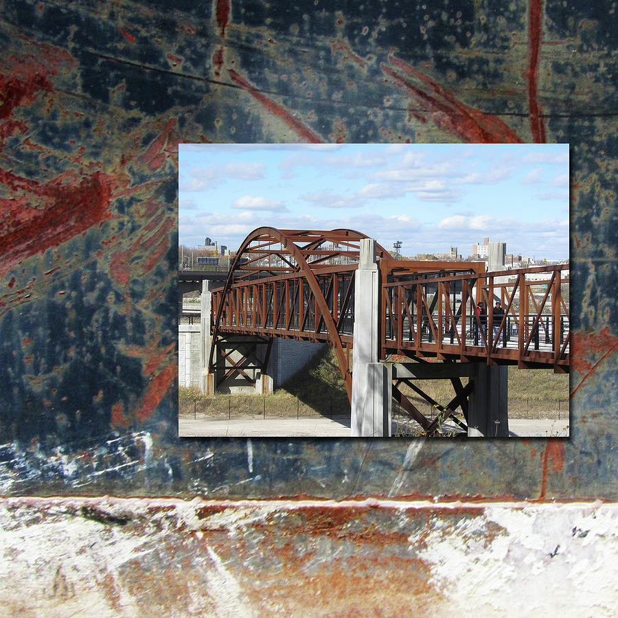 Arched bridge with rust texture Digital Art by Anita Burgermeister