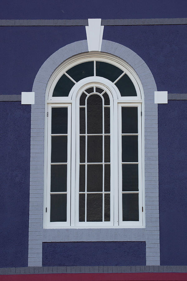Arched Window on Purple Photograph by Catherine Avilez