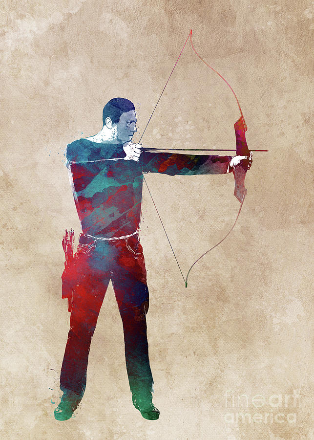 Archery Sport Art #archery Digital Art by Justyna Jaszke JBJart