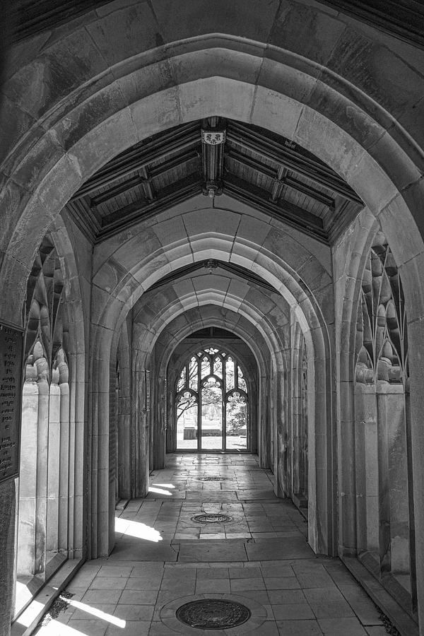 Arches at Washington Memorial Chapel BW Photograph by Kristia Adams
