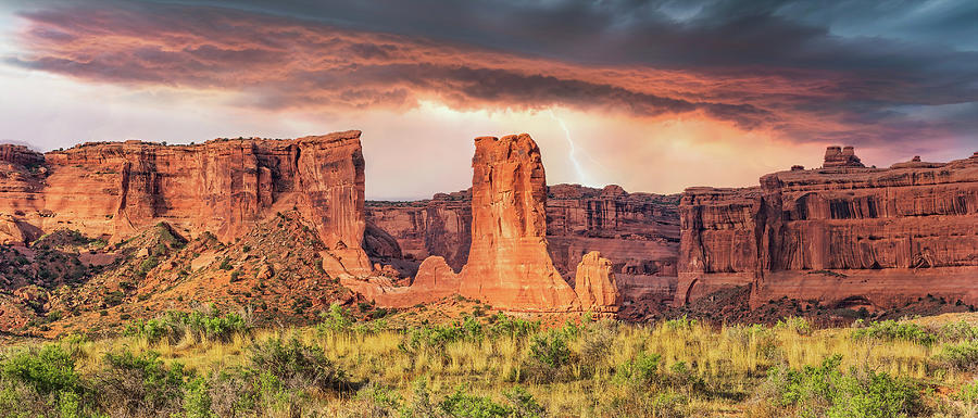 Arches National Park During A Storm Photograph by Jim Vallee
