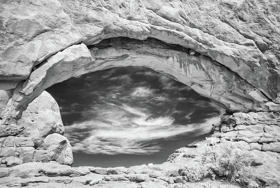 Arches National Park in Utah infrared Photograph by Eugene Nikiforov