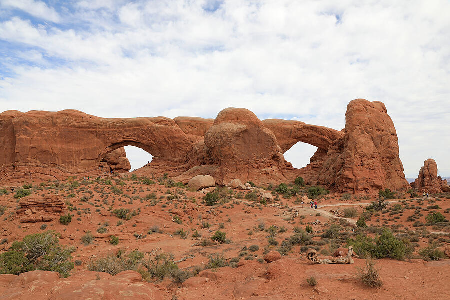 Arches National Park - North and South Windows Photograph by Richard Krebs