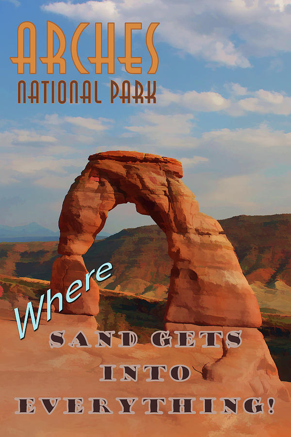 Arches National Park Travel Poster Photograph by Ken Smith