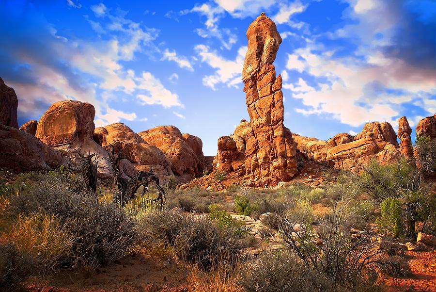 National Parks Photograph - Arches Spire 2 D by Marty Koch