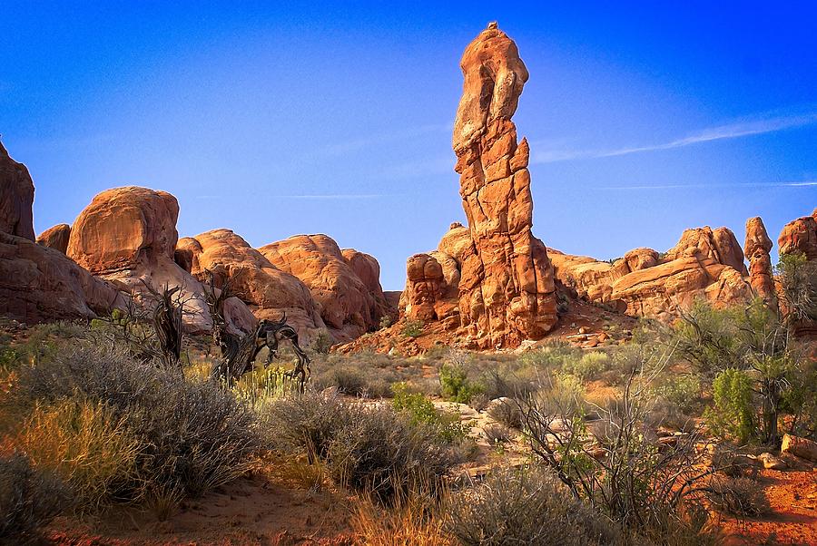Landscape Photograph - Arches Spire 2 by Marty Koch
