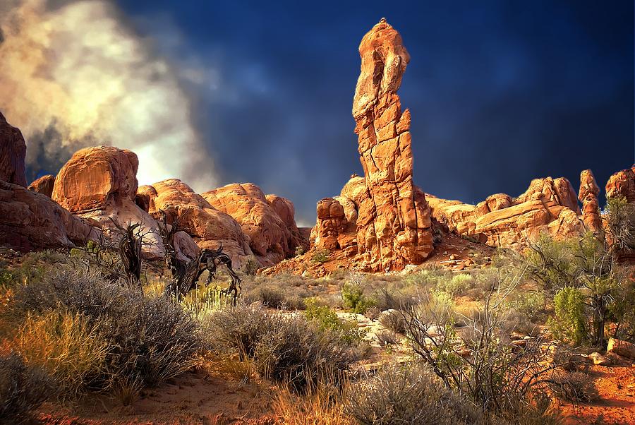 National Parks Photograph - Arches Spire 2F by Marty Koch