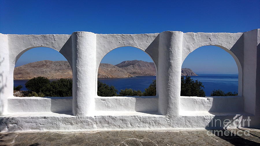 Arches View To Aegean Blue. Photograph