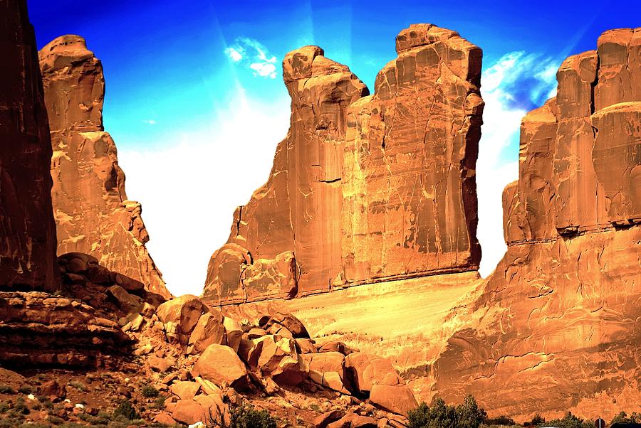 National Parks Photograph - Arches Wall 11 by Marty Koch