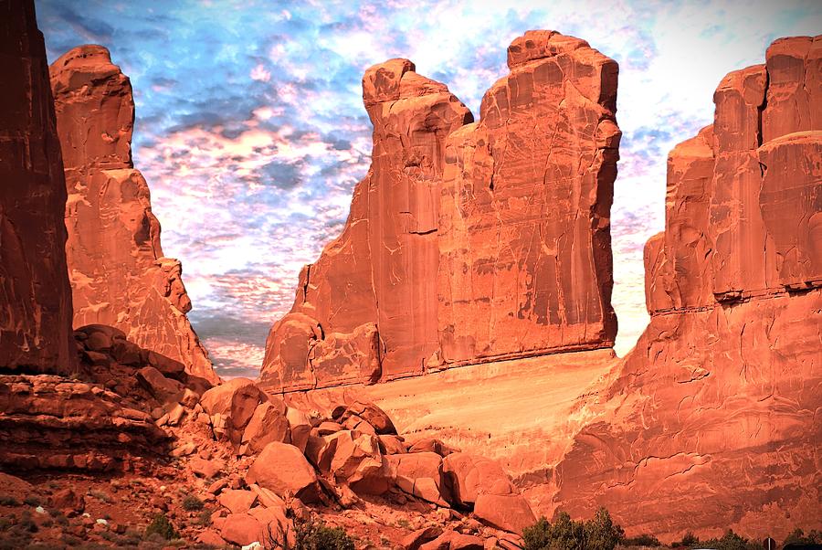 National Parks Photograph - Arches Wall 12 by Marty Koch