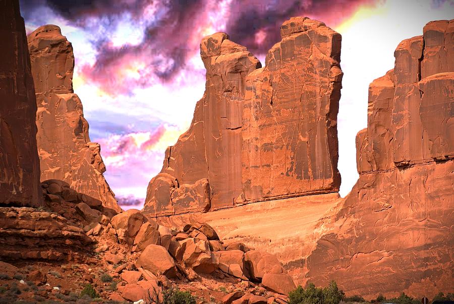 National Parks Photograph - Arches Wall 13 by Marty Koch
