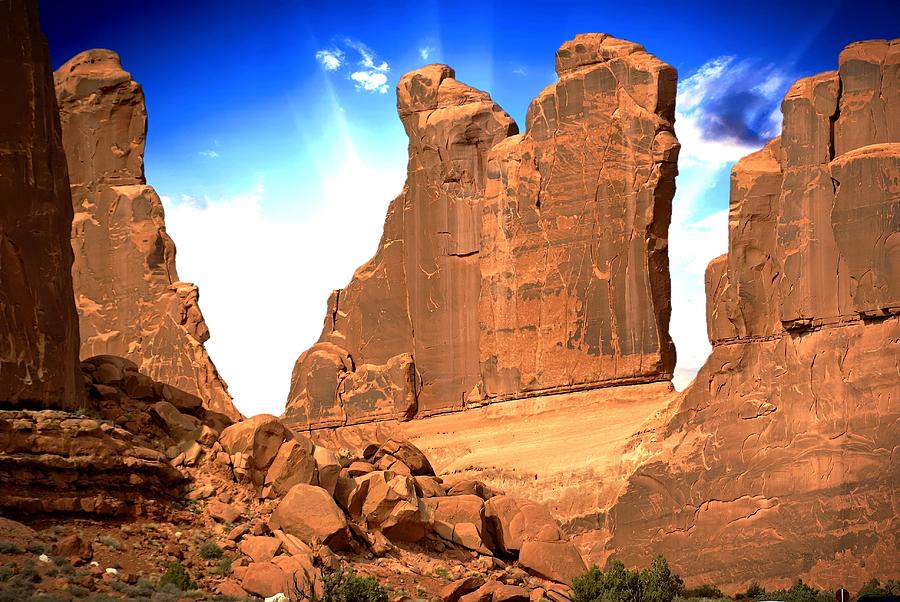 National Parks Photograph - Arches Wall 14 by Marty Koch