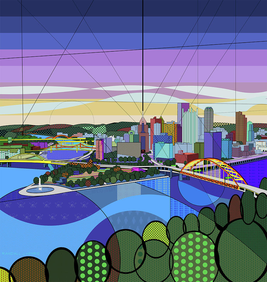 Pittsburgh Skyline Digital Art by Randall J Henrie