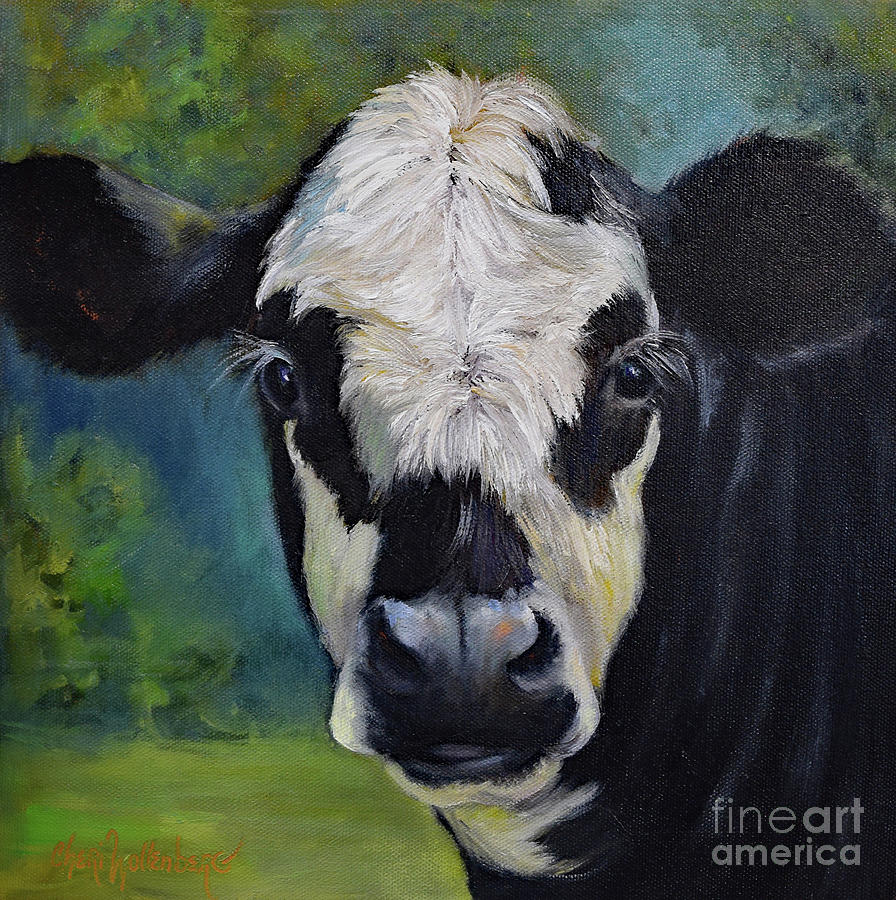 Archie Cow Painting By Cheri Wollenberg Painting by Cheri Wollenberg