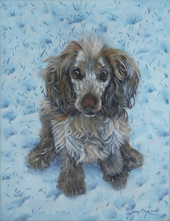 Archie in the Snow Painting by John Neeve