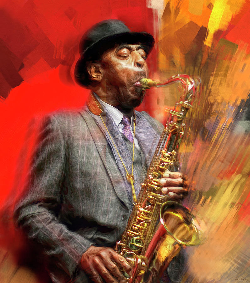 Archie Shepp Mixed Media by Mal Bray