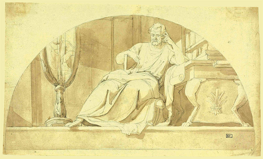 Archimedes  Drawing by Vincenzo Camuccini