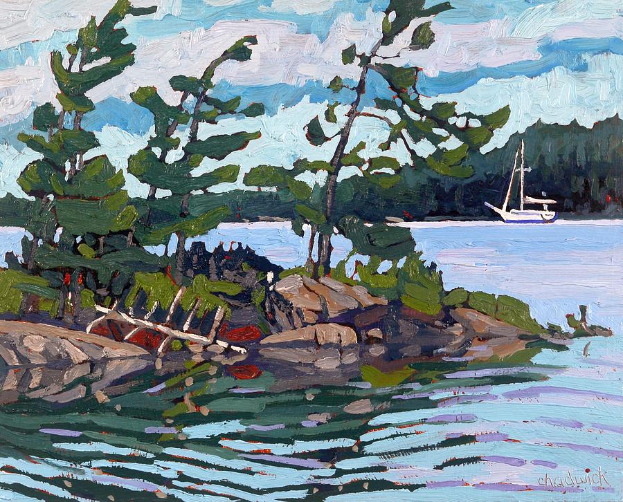 Archipelago Safe Harbour Painting by Phil Chadwick