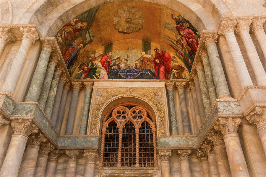 Architectural Art, St. Marks Basilica Photograph by Marcy Wielfaert
