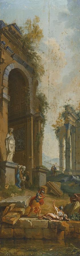 Architectural Capricci With Ruins And Figures Painting