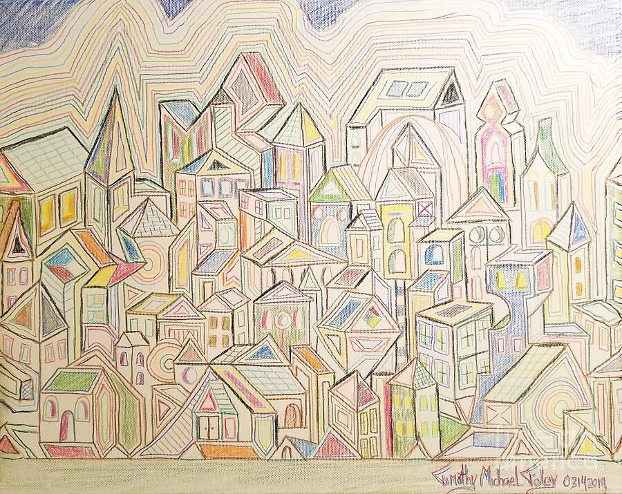 Architectural Crayola Structures Drawing by Timothy Foley | Fine Art ...