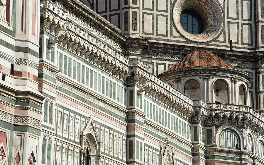 Architectural details of Cathedral of Santa Maria del Fiore Cathedral of Florence. Italy Europe Photograph by Michalakis Ppalis