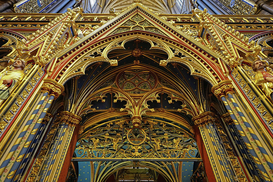 Architectural View 8 Of Westminster Abbey In London England Photograph by Rick Rosenshein