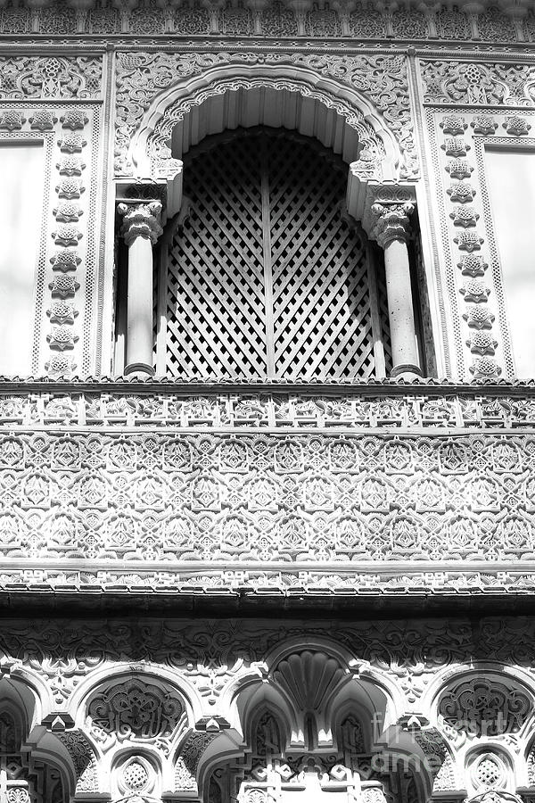 Architecture at the Alcazar bw Photograph by Eddie Barron