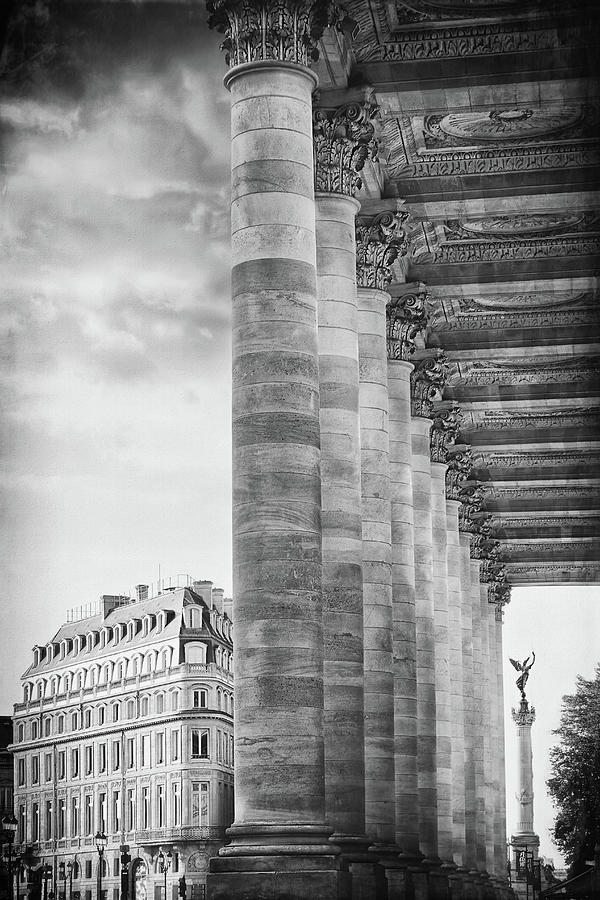 Vintage Photograph - Architecture of Bordeaux France Black and White  by Carol Japp