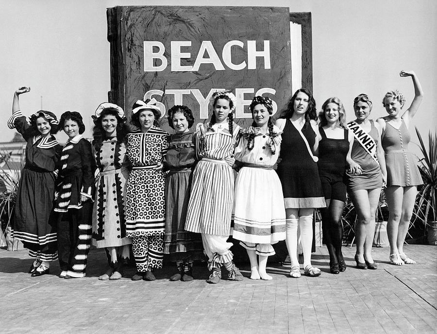 Archival Bathing Suit Display Photograph By Underwood Archives Fine