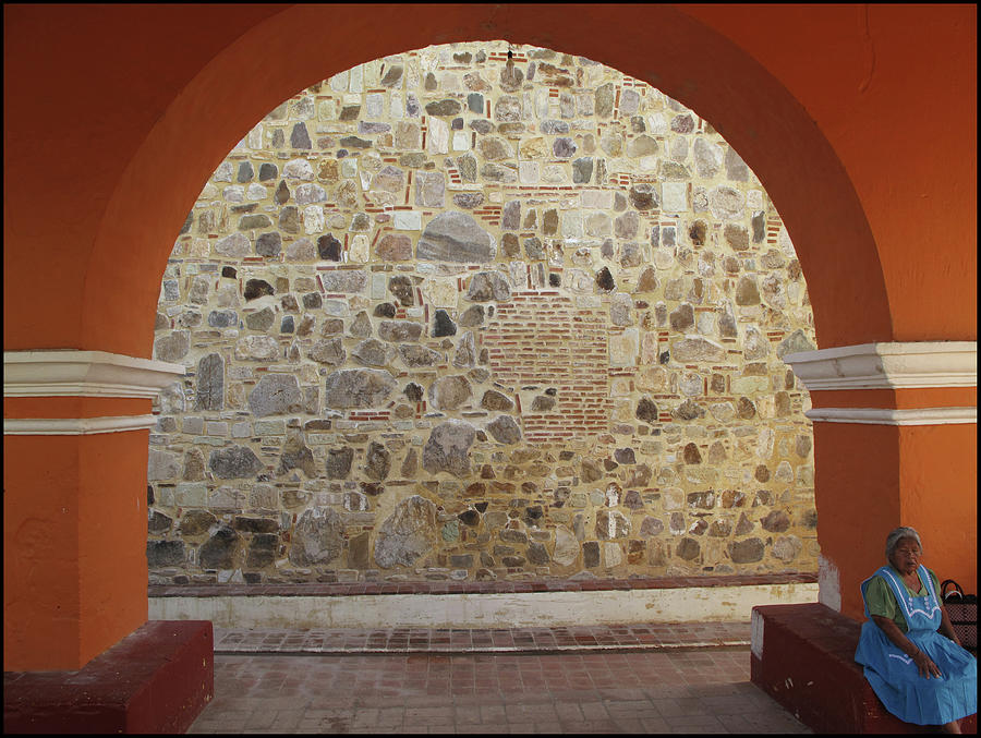 Archway San Jeronimo Church in Tlacochahuaya Mexico Photograph by Lorena Cassady