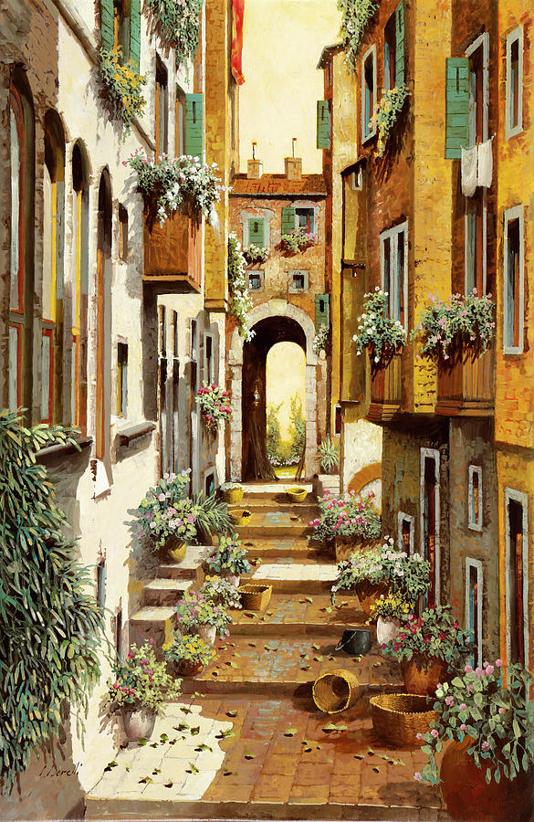 Arco A Cielo Bianco Painting by Guido Borelli
