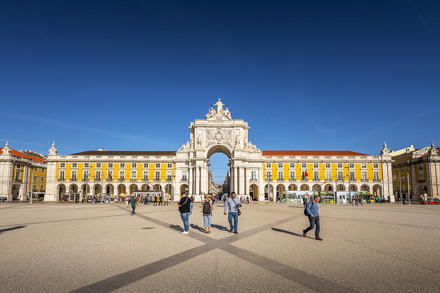 Arco da Rua Augusta on Praca do comercio square in Lisbon Photograph by No_limit_pictures Arco da Rua Augusta on Praca do comercio square in Lisbon Photograph by No_limit_pictures