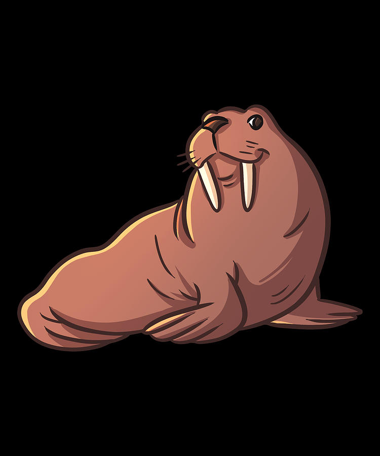 Arctic animals cute walrus kids gifts Digital Art by Norman W - Fine Art  America