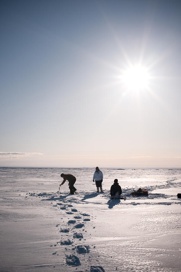 Arctic Ice Fishing, Yellowknife, Northwest Territories, Canada. Photograph by RyersonClark