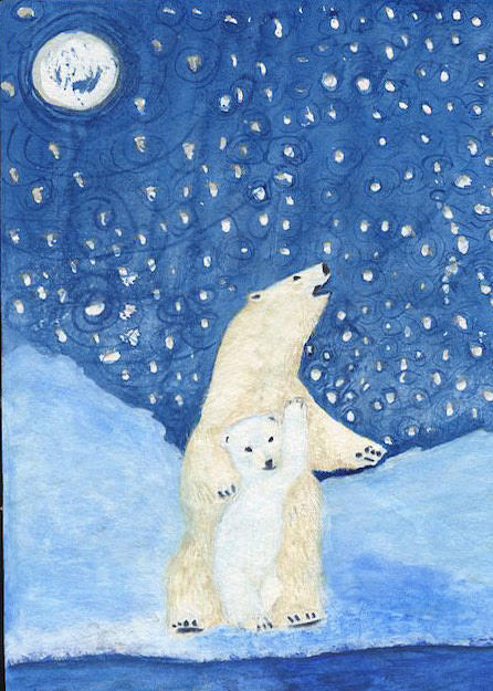 Winter Painting - Arctic Madonna by Loretta Fiori-Thomas