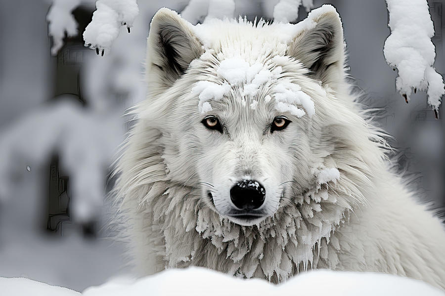 Arctic wolf Digital Art by Brian Tarr