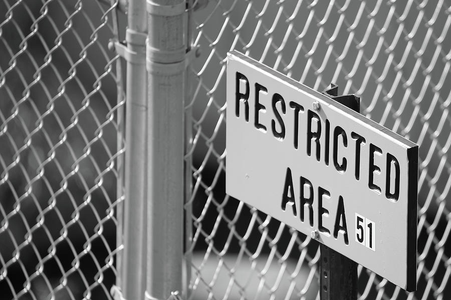 Sign Photograph - Area 51 by Scott Burd