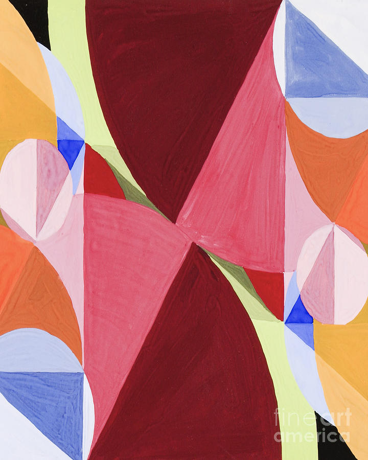 Stunning Colorful Abstract Geometry Painting by Steve Williams - Fine ...