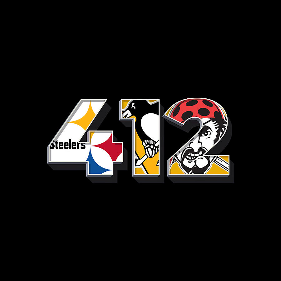 Area Code 412 Sports Teams For Pittsburgh Painting By Area Code