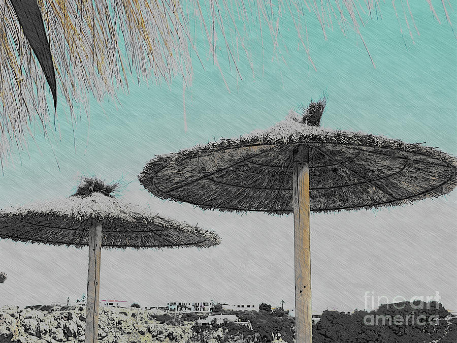 Arenal den Castell, pastel drawing effect Photograph by Pics By Tony