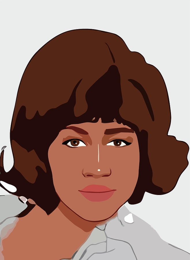 Aretha Franklin Digital Art - Aretha Franklin Cartoon Portrait 1 by Ahmad Nusyirwan