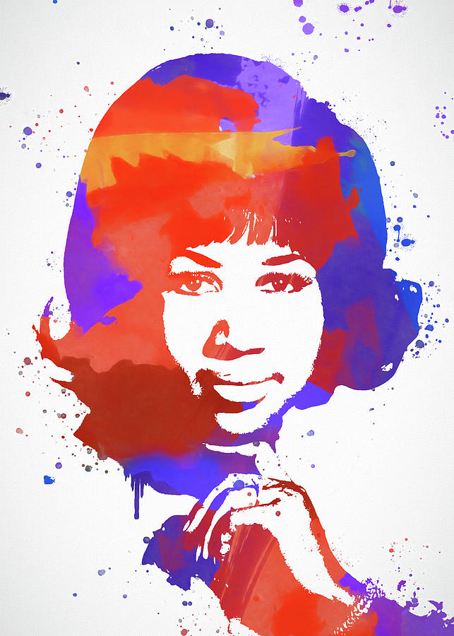 Aretha Paint Splash Painting by Dan Sproul