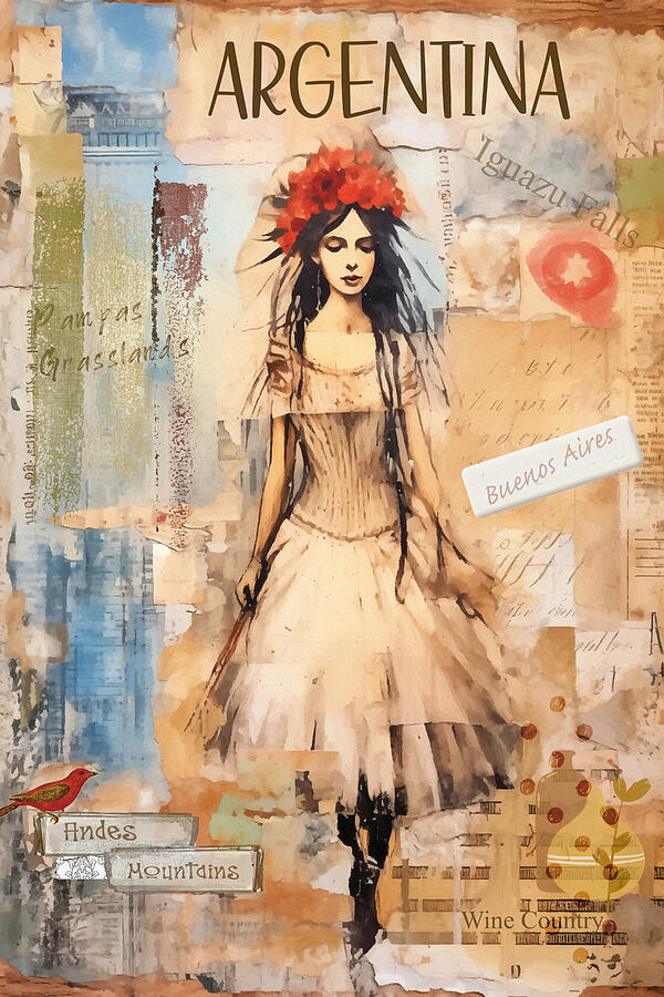 Pretty Woman Movie Mixed Media - Argentina Dreams A Colorful Journey Through Culture and Nature by SJ Stalter