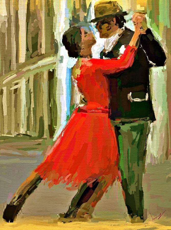 Dance Argentina Tango Painting by James Shepherd