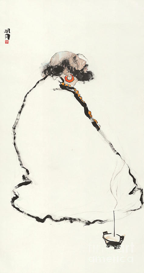 Arhat No1 Painting by Mingyue Wang Arhat No1 Painting by Mingyue Wang